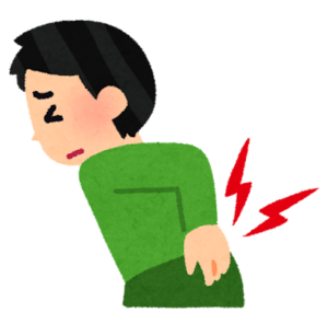 腰を痛めた人のイラスト